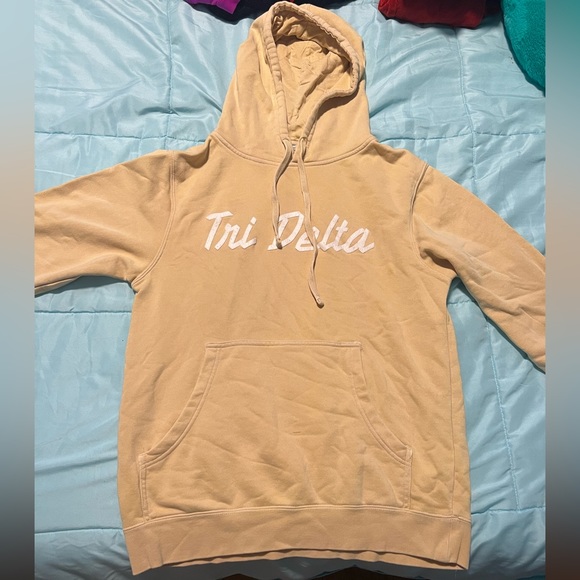 Pastel yellow tri delta hoodie - Picture 1 of 2